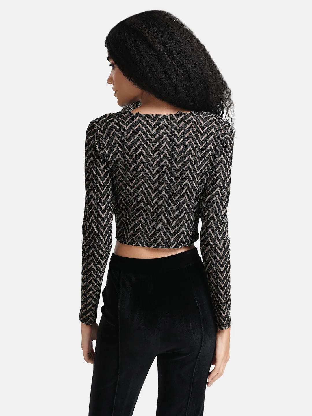 Patterned Cutout Top