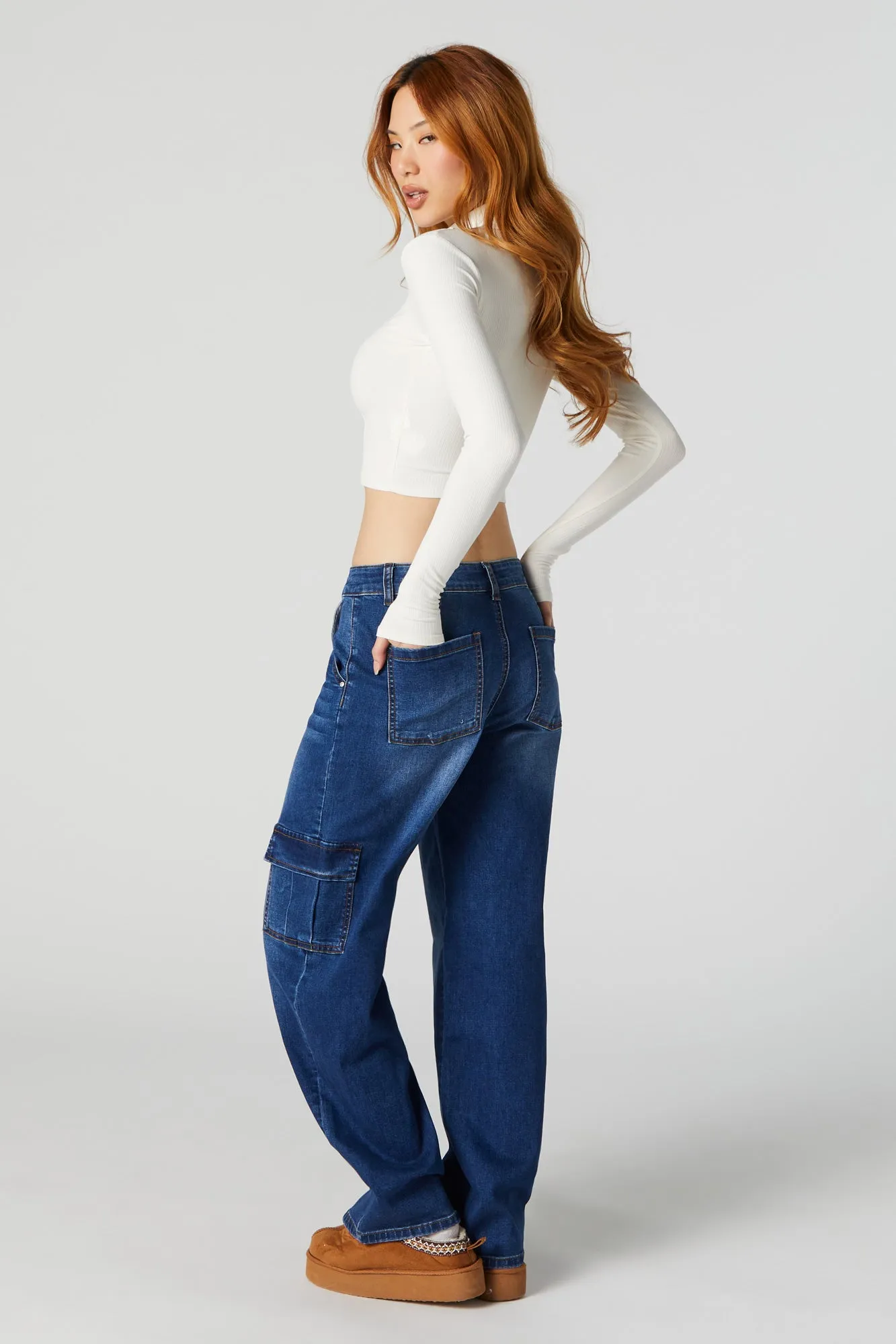 Wide Leg Cargo Jeans