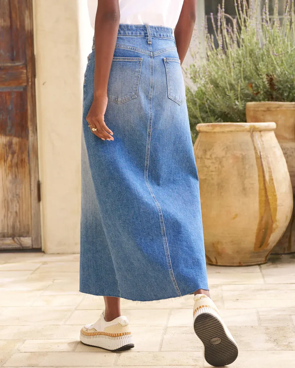 Classic Blue Denim Skirt