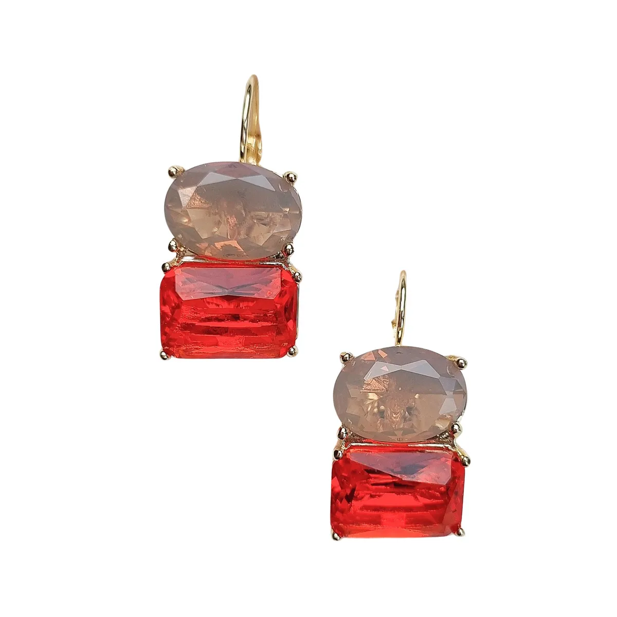 Zoda - Red Divinity Gem Earrings