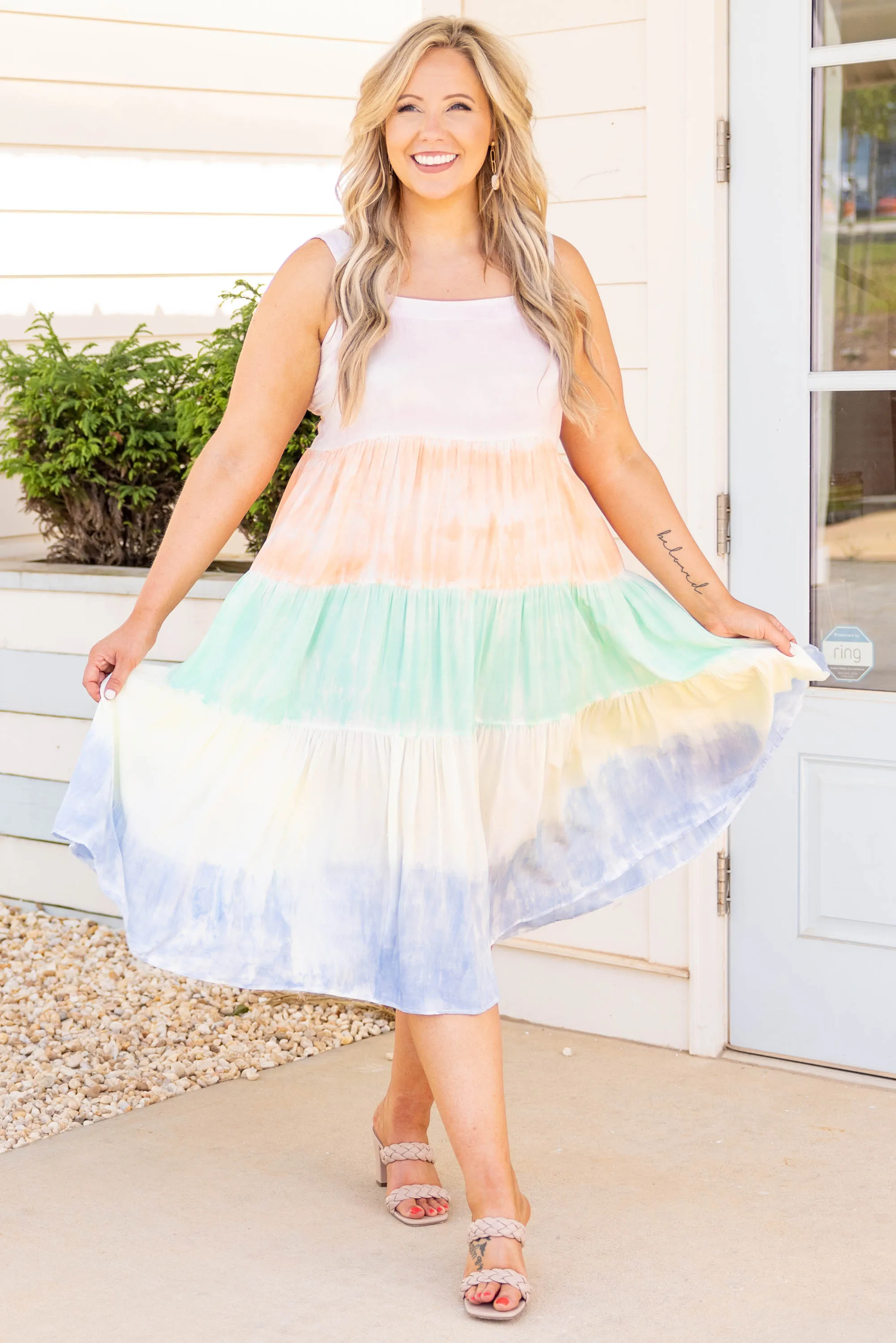 Sherbert Dreams Dress in Pastel Combo