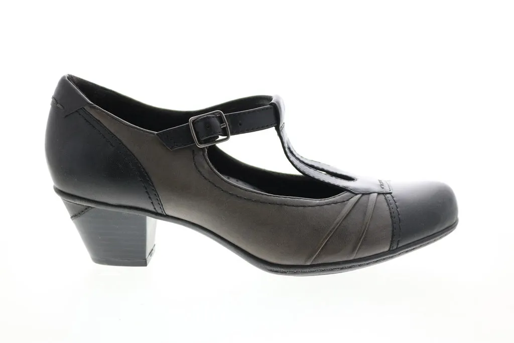 Earth Wanderlust Black Leather Mary Jane Flats