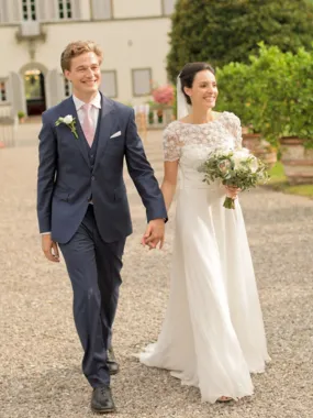 White Wedding Dresses with Lace Details