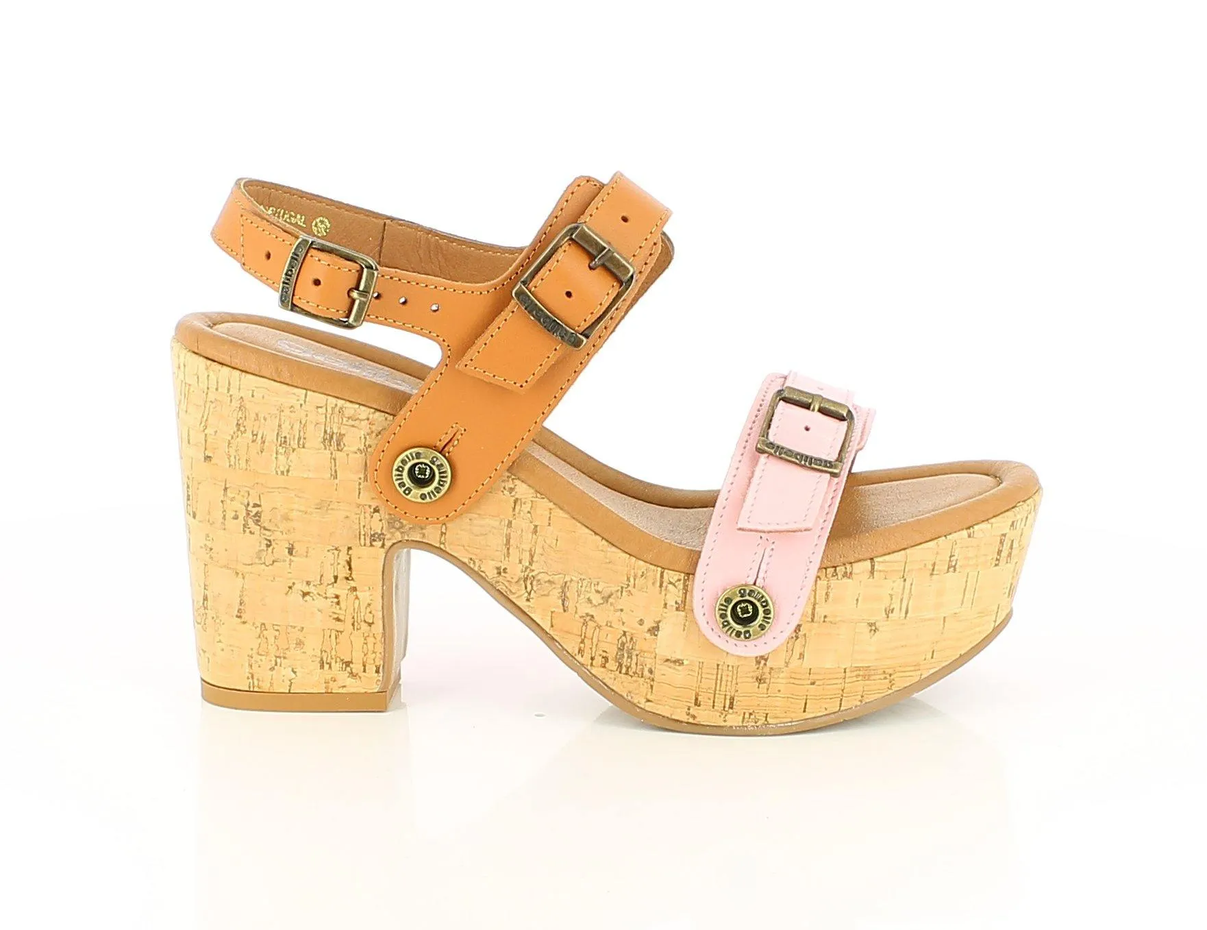 Cork Pack with Snake Straps in Camel, Light Pink, and White from Mia