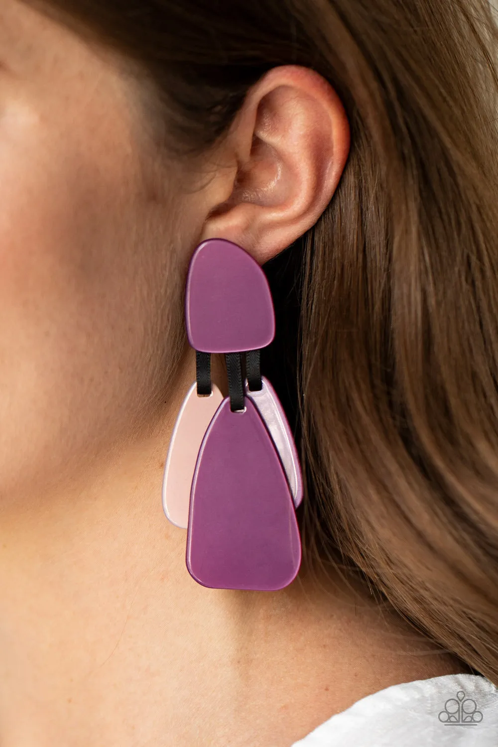 Faux Purple Earrings