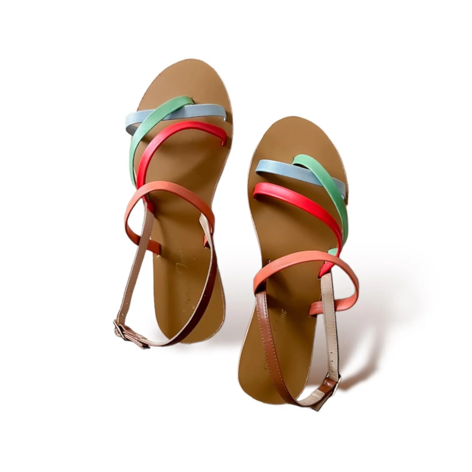 MARIE Flat Cross Strap Festive Sandals