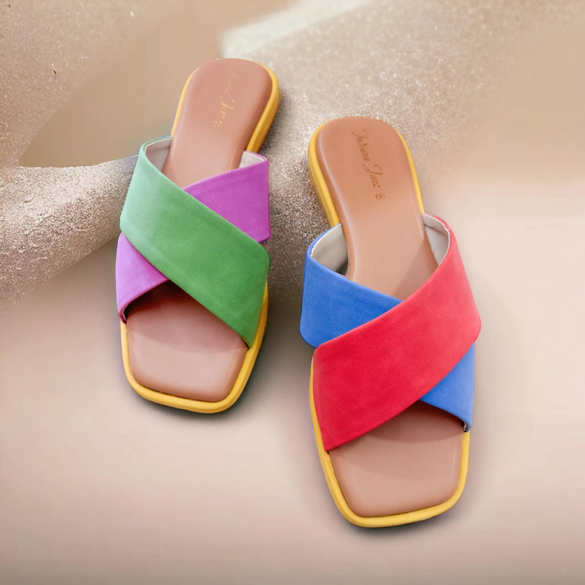 Cross Strap Low Platform Slides