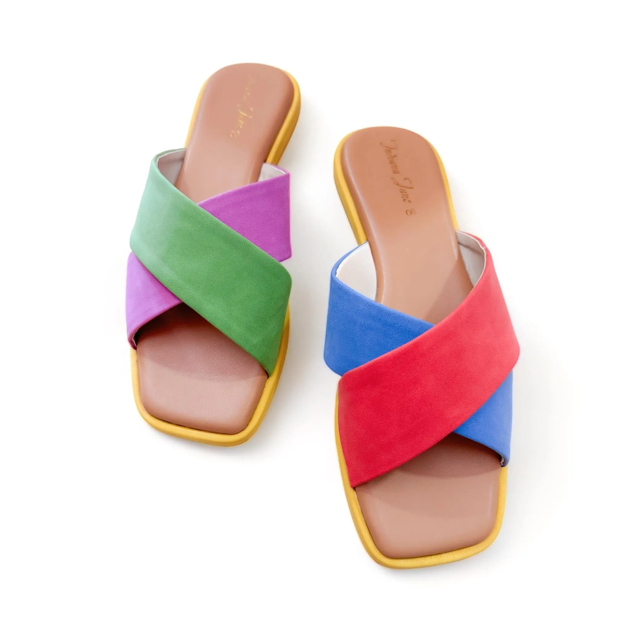 Cross Strap Low Platform Slides