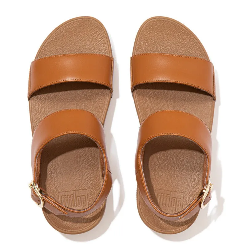 Lulu Leather Sandals, Marrone Chiaro