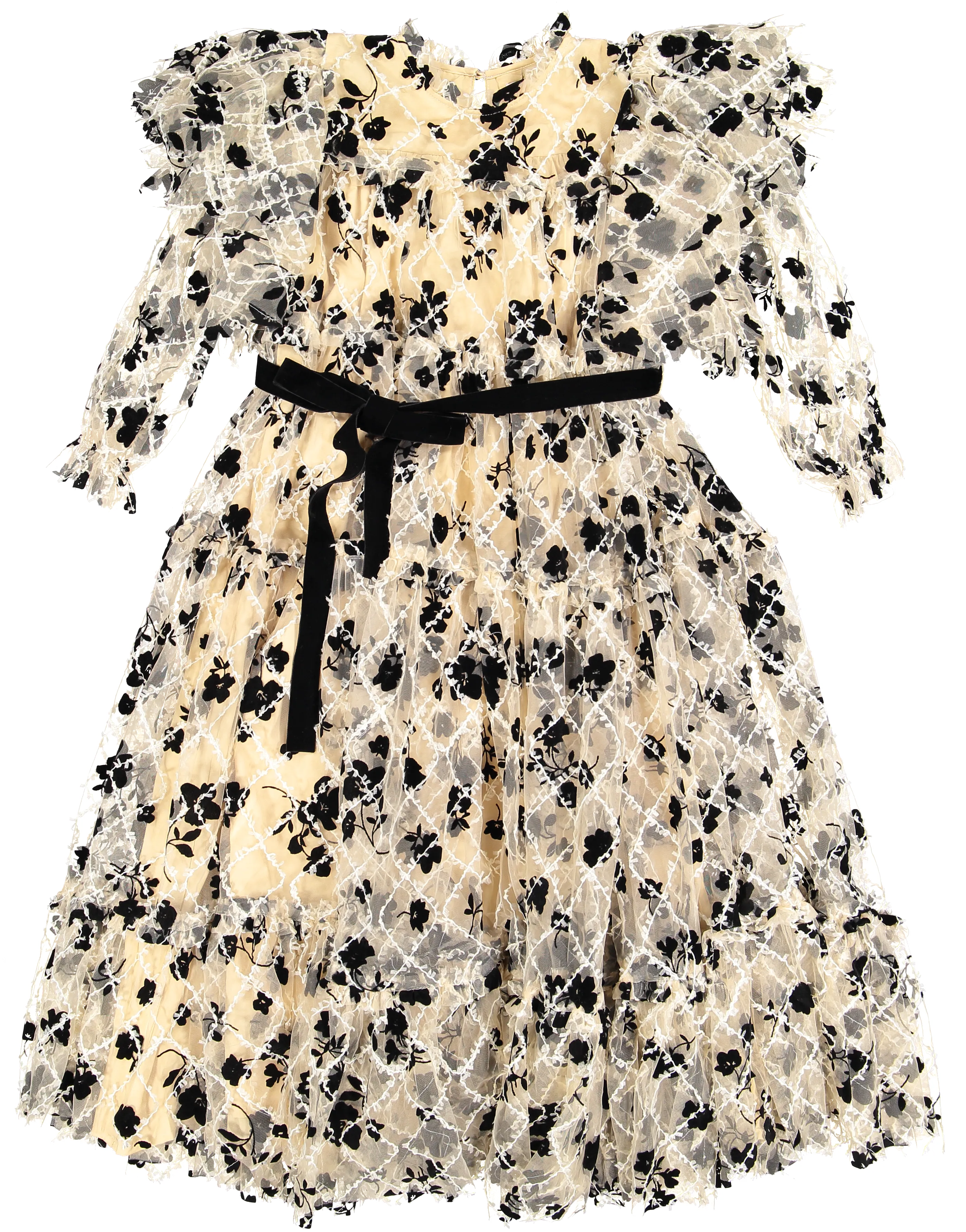 Cream Floral Dress