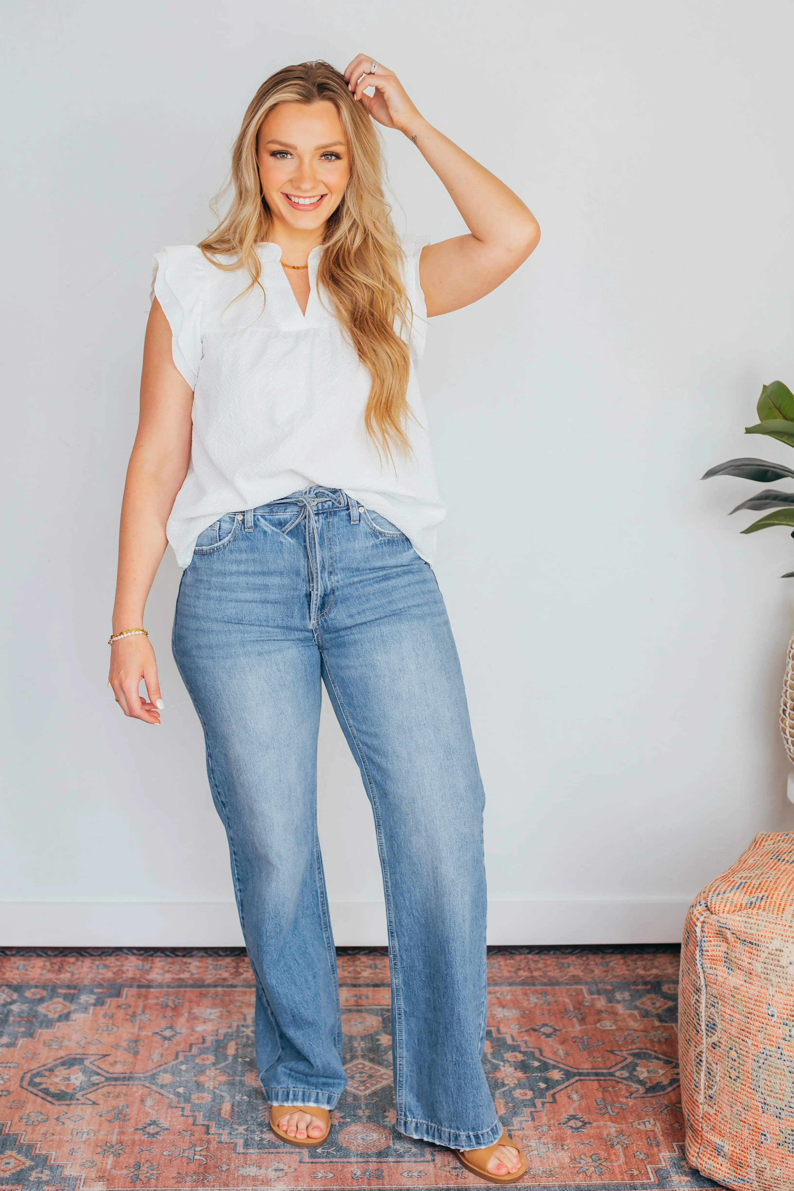 Ruffled Flutter Blouse