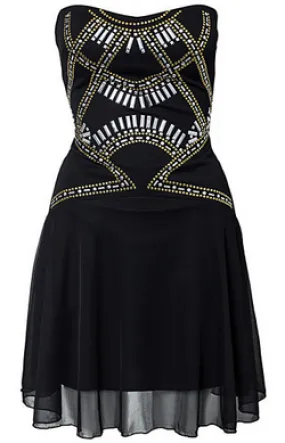 Front Studded Waist Dress