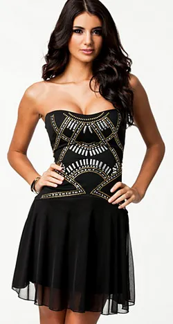 Front Studded Waist Dress