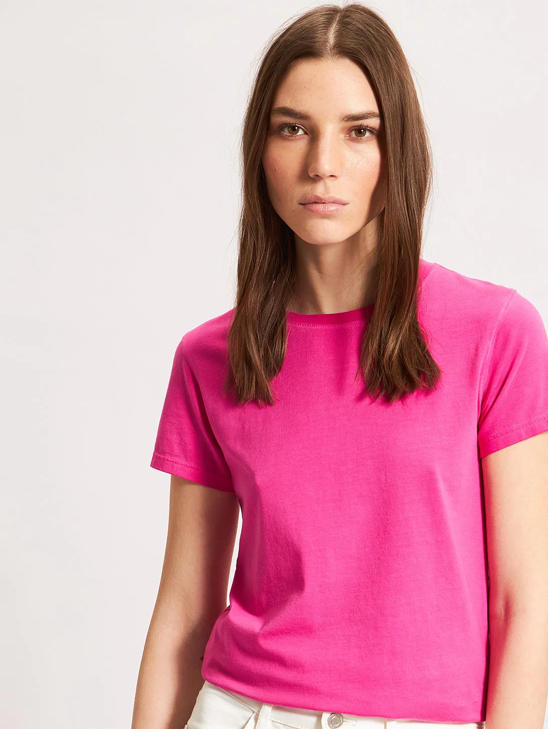 Fuschia Crewneck T-Shirt