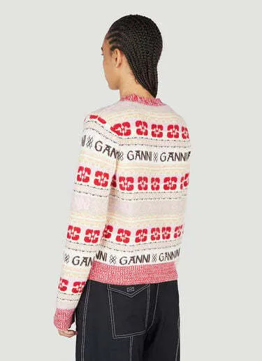 Ganni  |Casual Style Wool Nylon Street Style Long Sleeves Logo