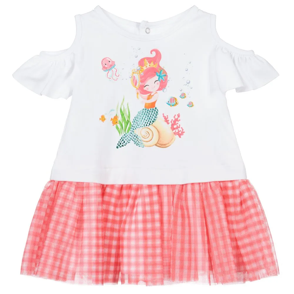 Girls Jersey & Tulle Dress