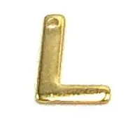 Customizable Gold Initial Letter Charms for Necklaces