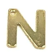 Customizable Gold Initial Letter Charms for Necklaces