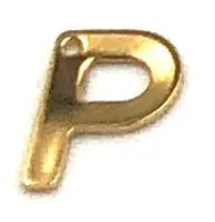 Customizable Gold Initial Letter Charms for Necklaces