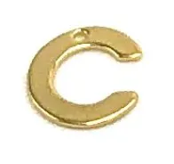 Customizable Gold Initial Letter Charms for Necklaces