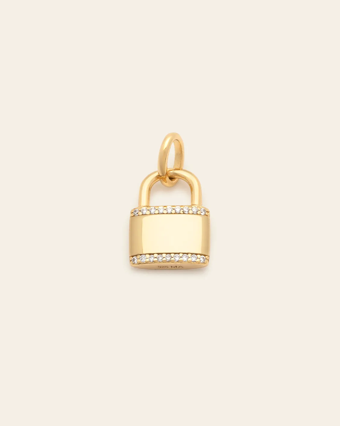 Lock Pendant Gold Vermeil