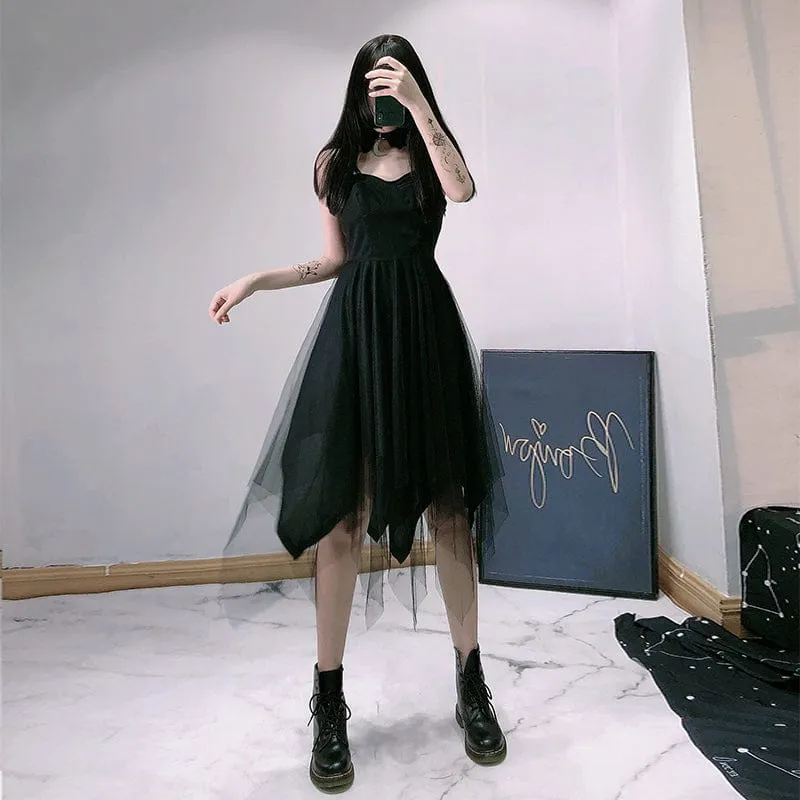 Women's Gothic Multi-layered Mesh Slip Dresses