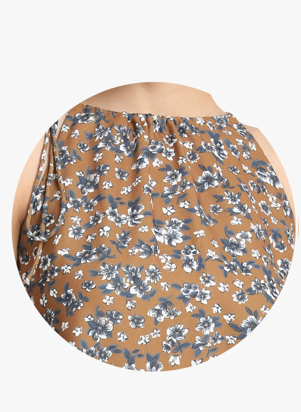 Printed Top with Halter Neck