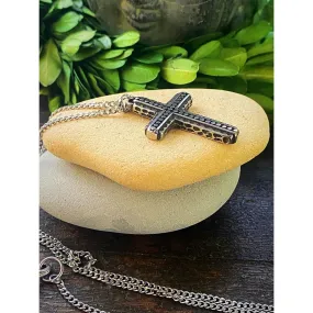 Hammered Cross Necklace