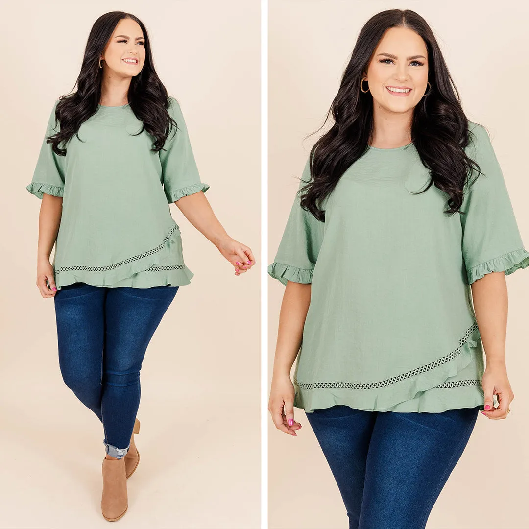 Head Clover Heels Top in Sage