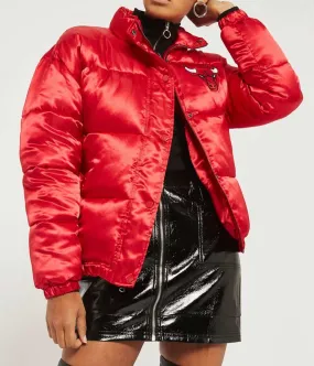 Chicago Bulls Red Puffer Coat