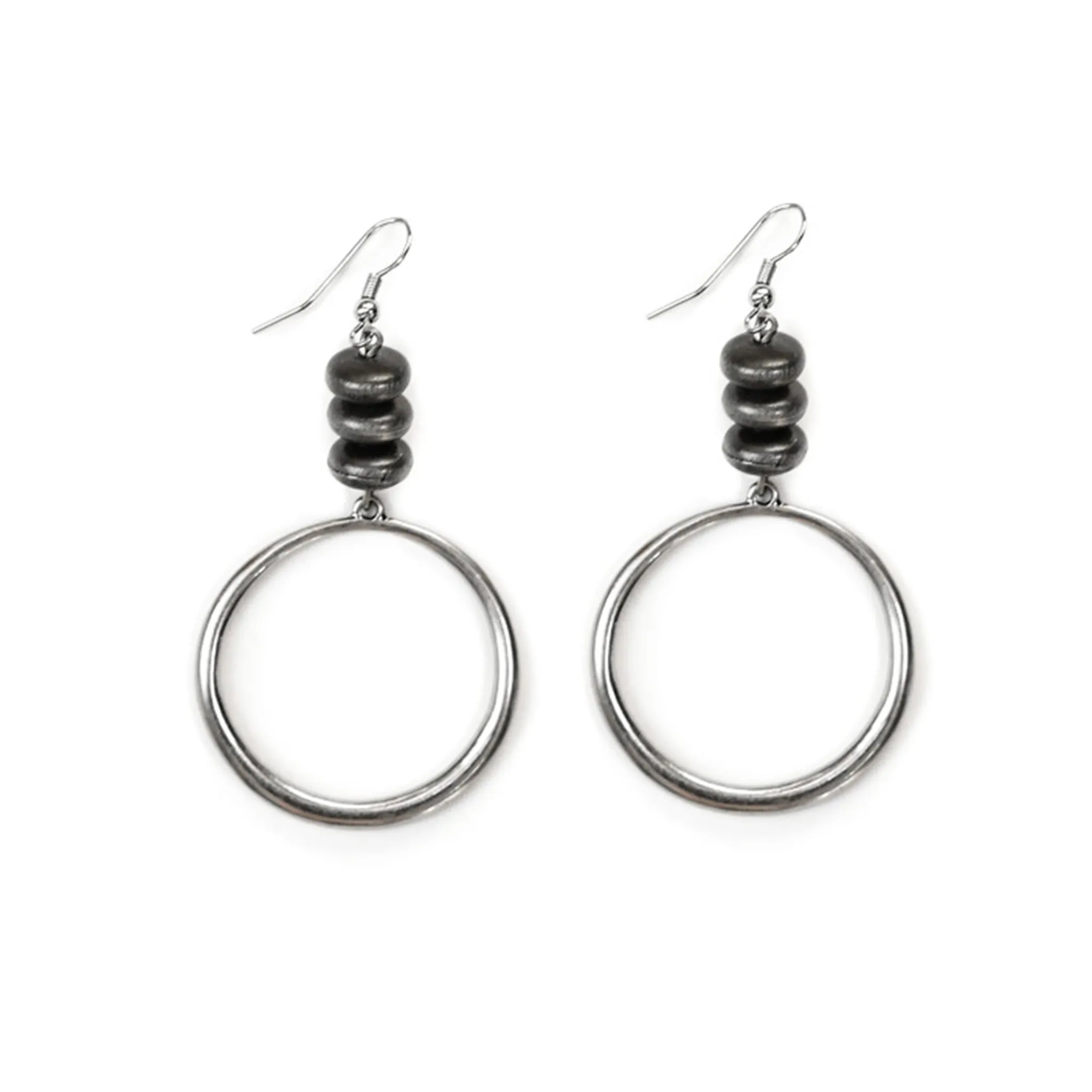 Navajo Disc Hoop Earrings