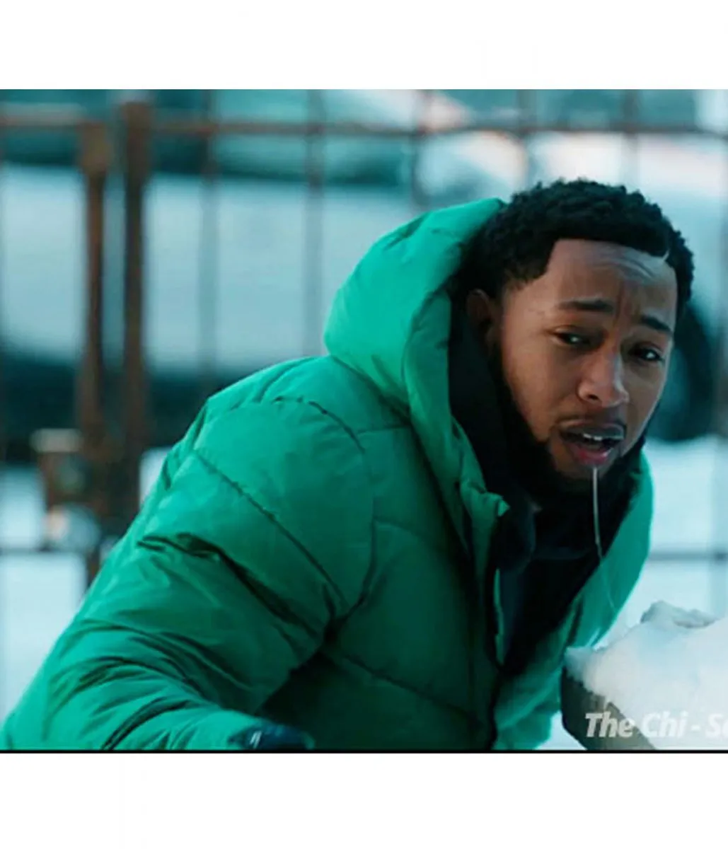 Jacob Latimore The Chi Puffer Green Jacket