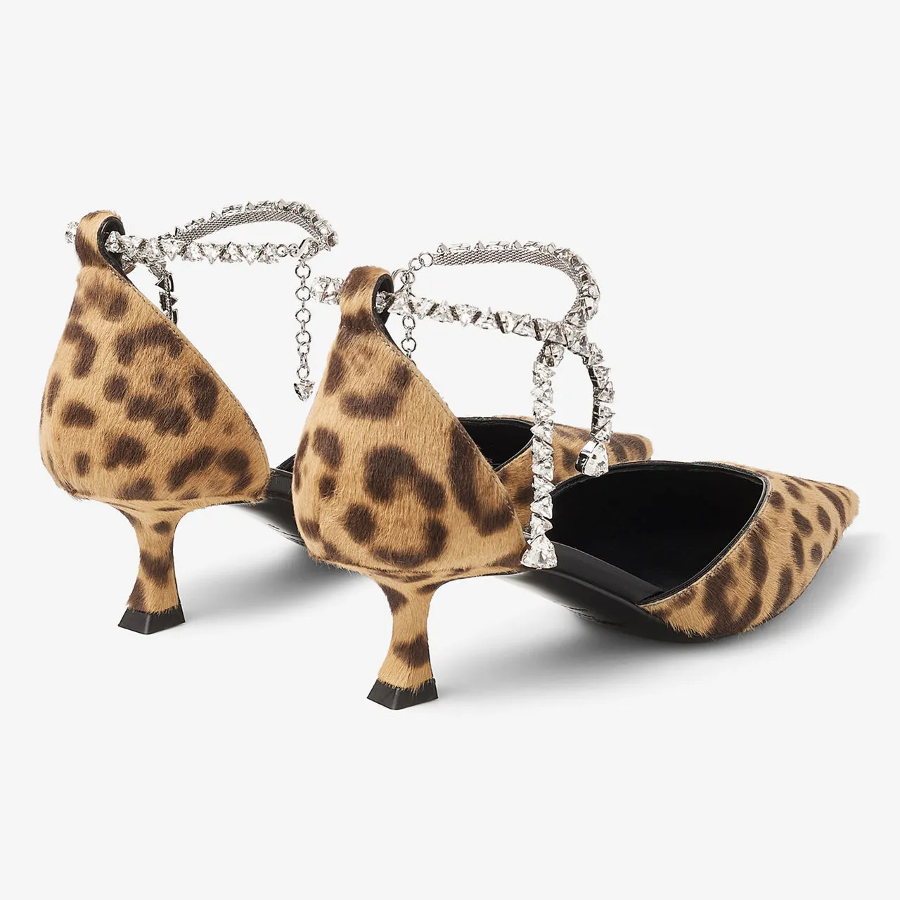 Jimmy Choo Stevie 50 Anklet Kitten Heels Beige