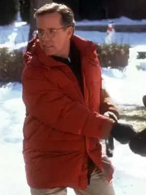 Red Phil Hartman Puffer Jacket Jingle All the Way from New American Jackets