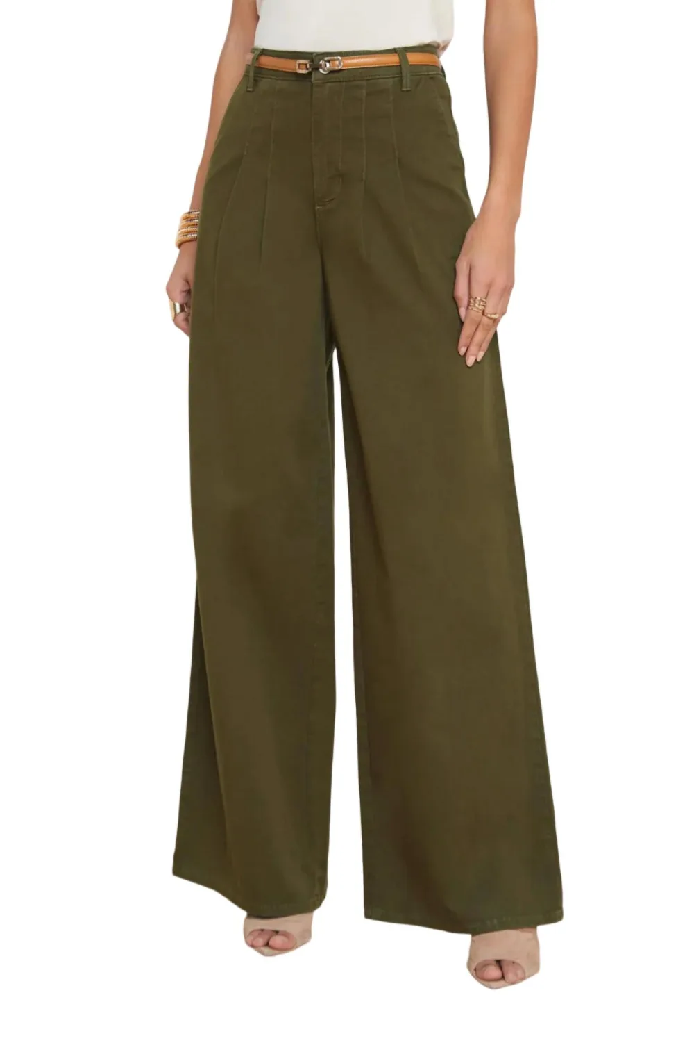 L Agence Women Jayce High Rise Pleated Wide Leg Pants