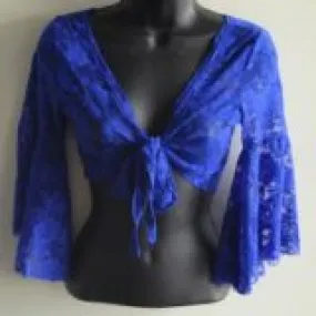 Lace Bolero Top Royal Blue