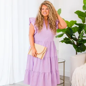 Lavender Midi Dress