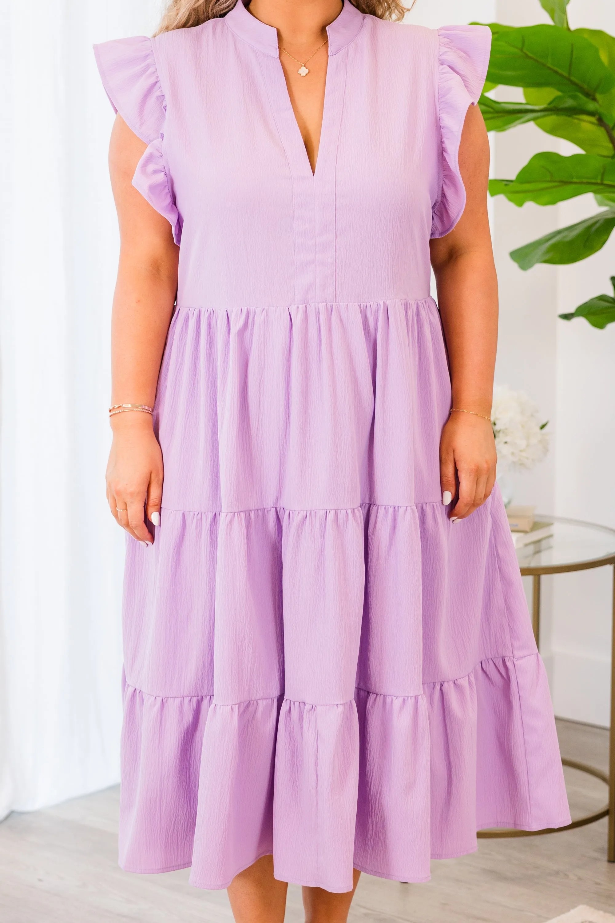 Lavender Midi Dress