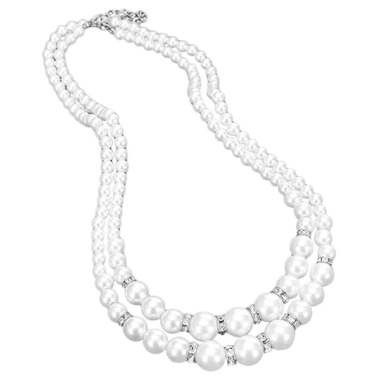 Crystal Pearl Necklace