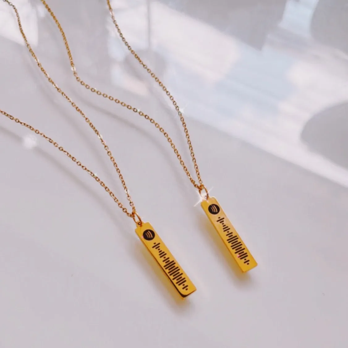 Personalized Couple Bar Necklaces