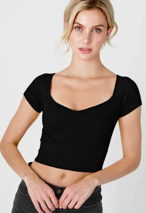 Lena Crop Top in Black