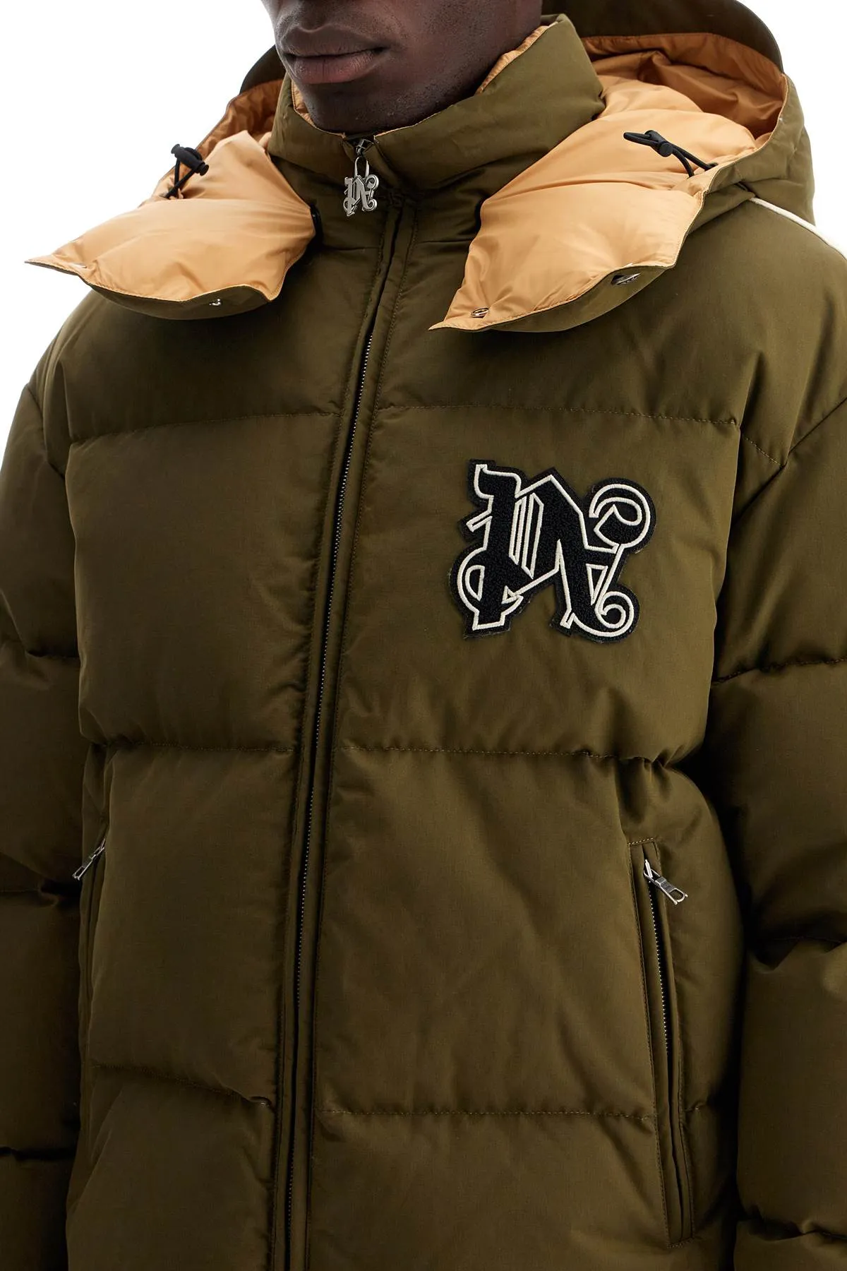 Down Jacket Featuring Logo Patch