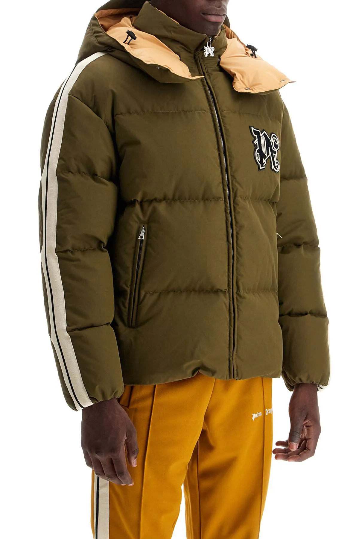 Down Jacket Featuring Logo Patch