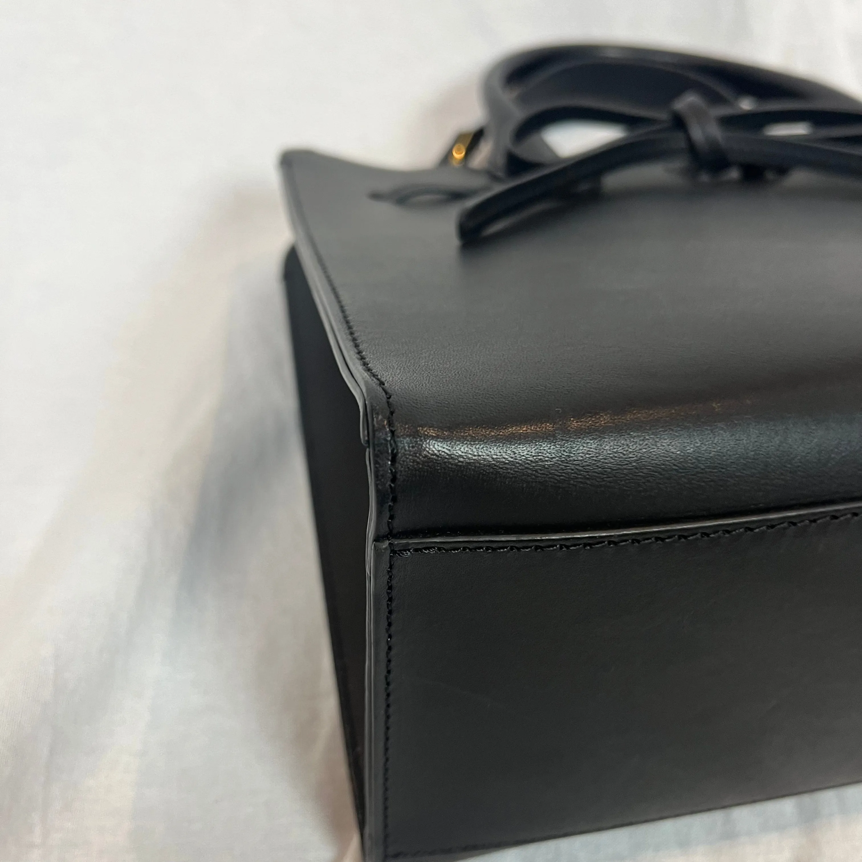 Brand New Sun Bag in Black Smooth Leather by Mansur Gavriel