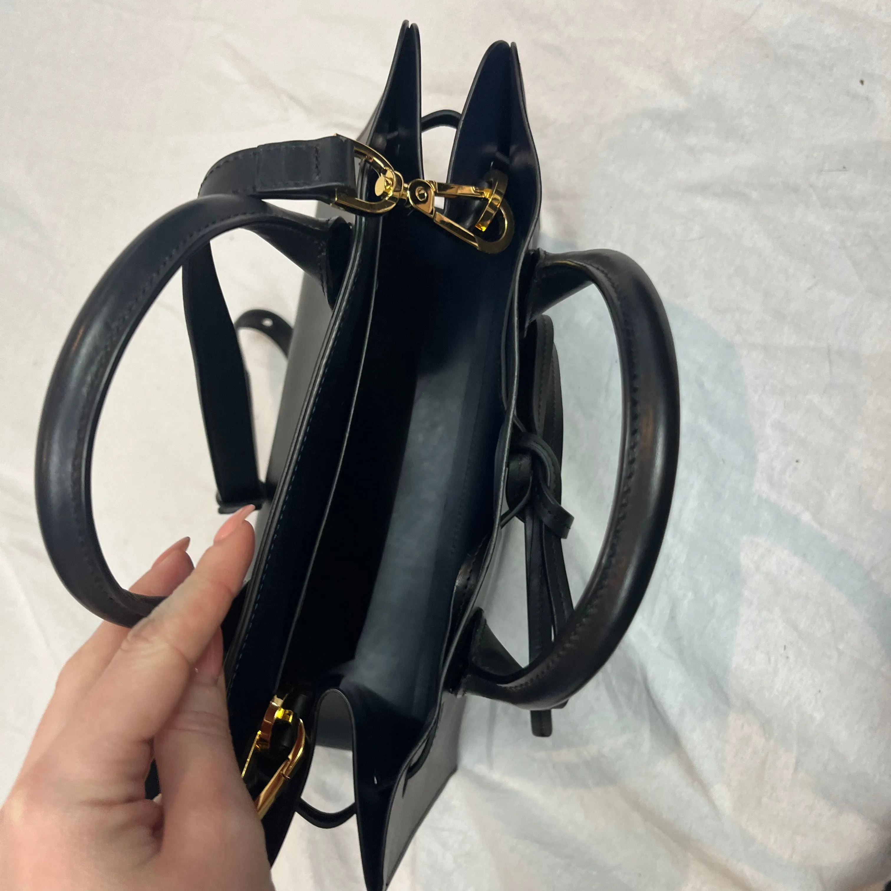 Brand New Sun Bag in Black Smooth Leather by Mansur Gavriel