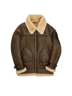 Leather Aviator Jacket for Men