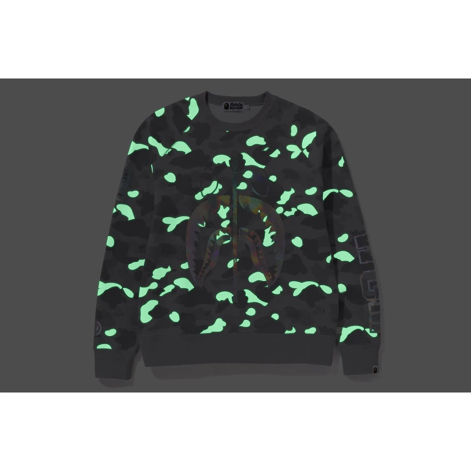 Mens City Camouflage Shark Crewneck Sweatshirt