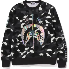 Mens City Camouflage Shark Crewneck Sweatshirt