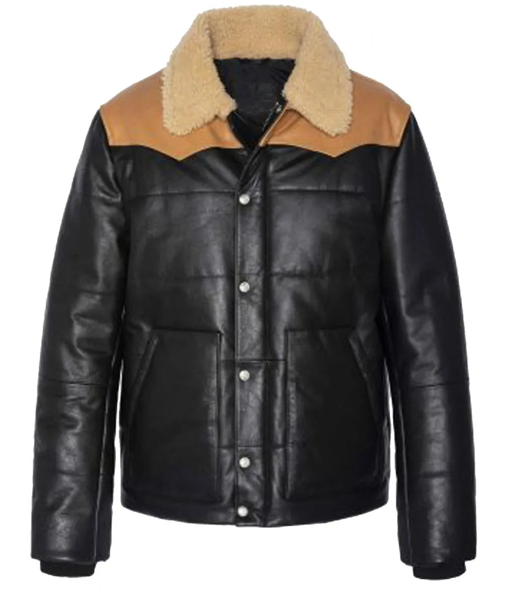 Men's Rancher Puffer Leather Fur