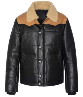 Men's Rancher Puffer Leather Fur